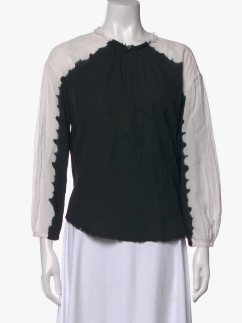 Raquel Allegra Crew Neck Long Sleeve Top Black | Size: 1=S